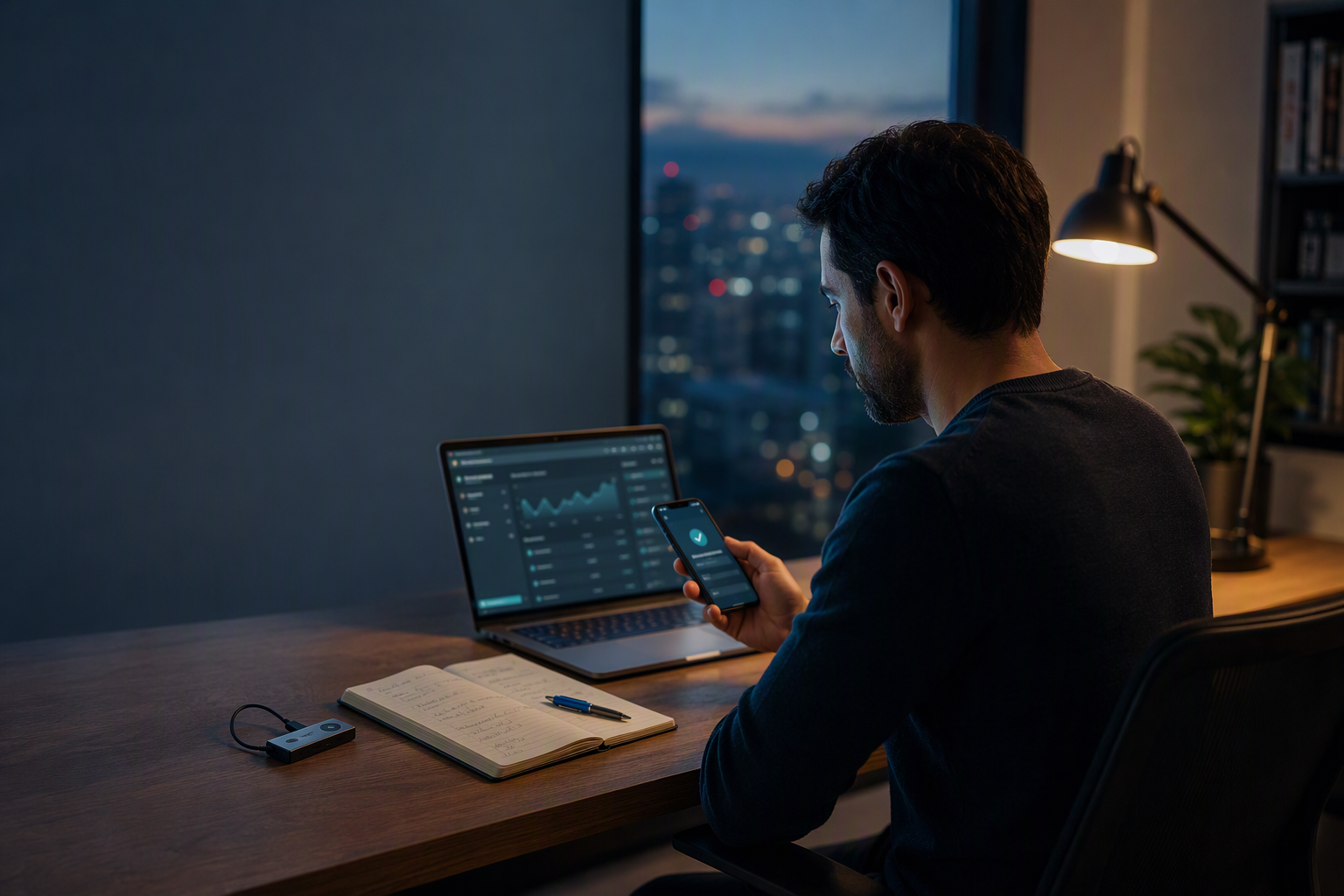 Person reviewing a crypto withdrawal transaction